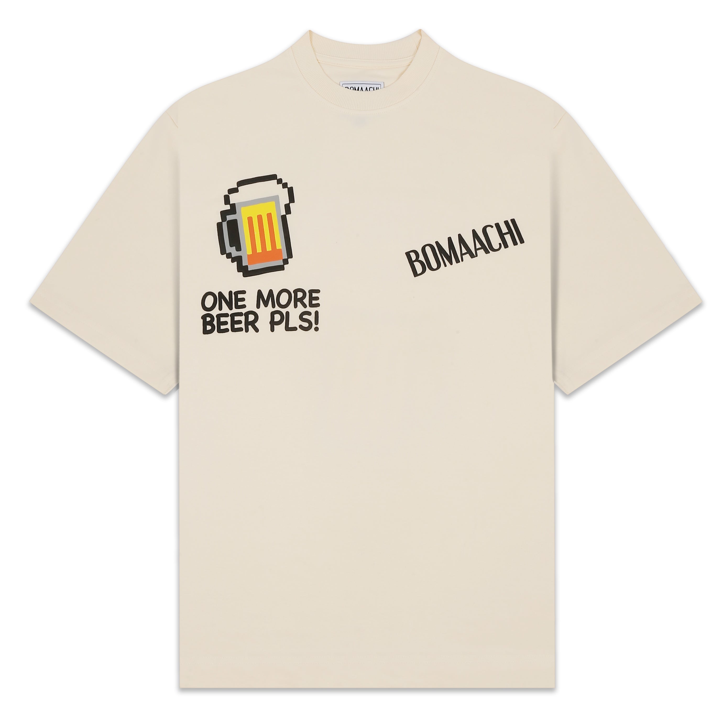 Beer Printed Cream T-shirt